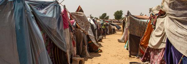 Tents in a refugee camp