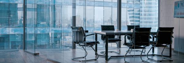 Empty office meeting room
