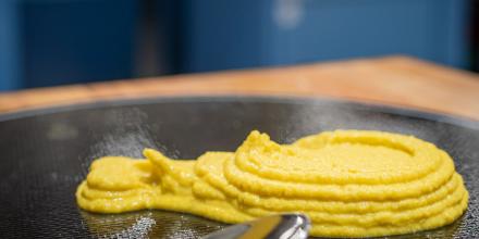 Example of a 3D-printed puree