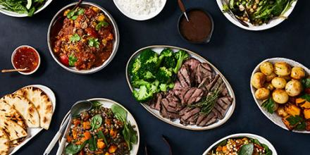 Selection of dishes from Aerial catering