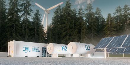 3d rendering of hydrogen power
