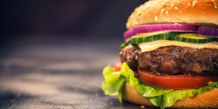 image of a stacked burger