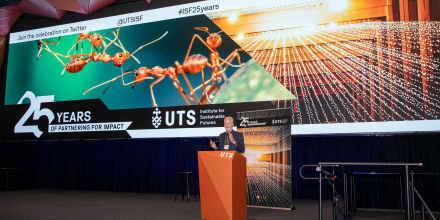 Stuart White presenting at ISF's 25th anniversary