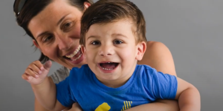 Photo of child and mother