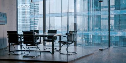 Empty office meeting room