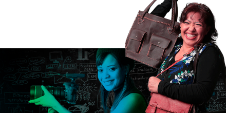 Refugee entrepreneurs Isha Kamara and Sima Mahboobifad