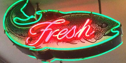 Fish neon sign