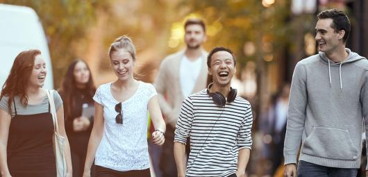 Students laughing