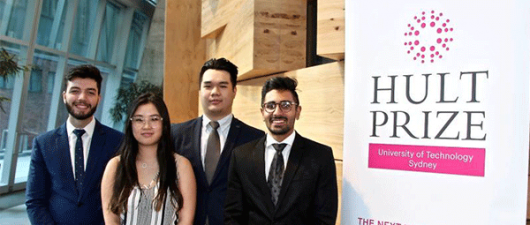 UTS's winning Hult Prize team