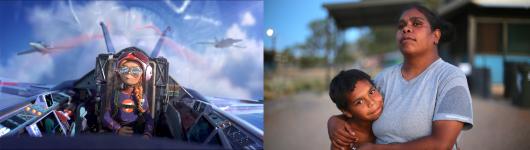 Left: Still from Jasper. Right: still from In My Blood It Runs