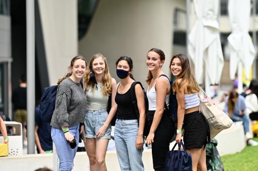 Students outside building 2