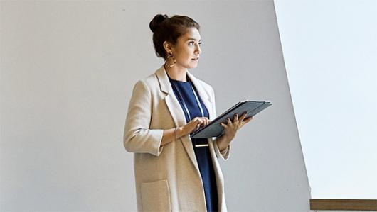 woman with clipboard