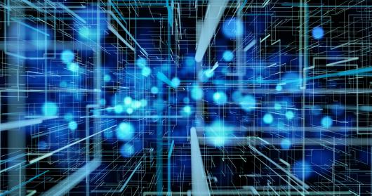 lines and dots represent quantum technology