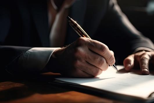 signing a document. Adobe Stock