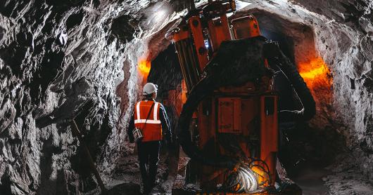 Engineer working in a tunnel