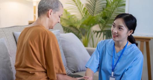 Photo of migrant worker in healthcare