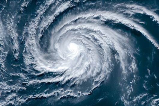 Satellite image of a tropical cyclone