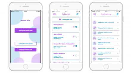 Wireframes for the FlatPlannr app