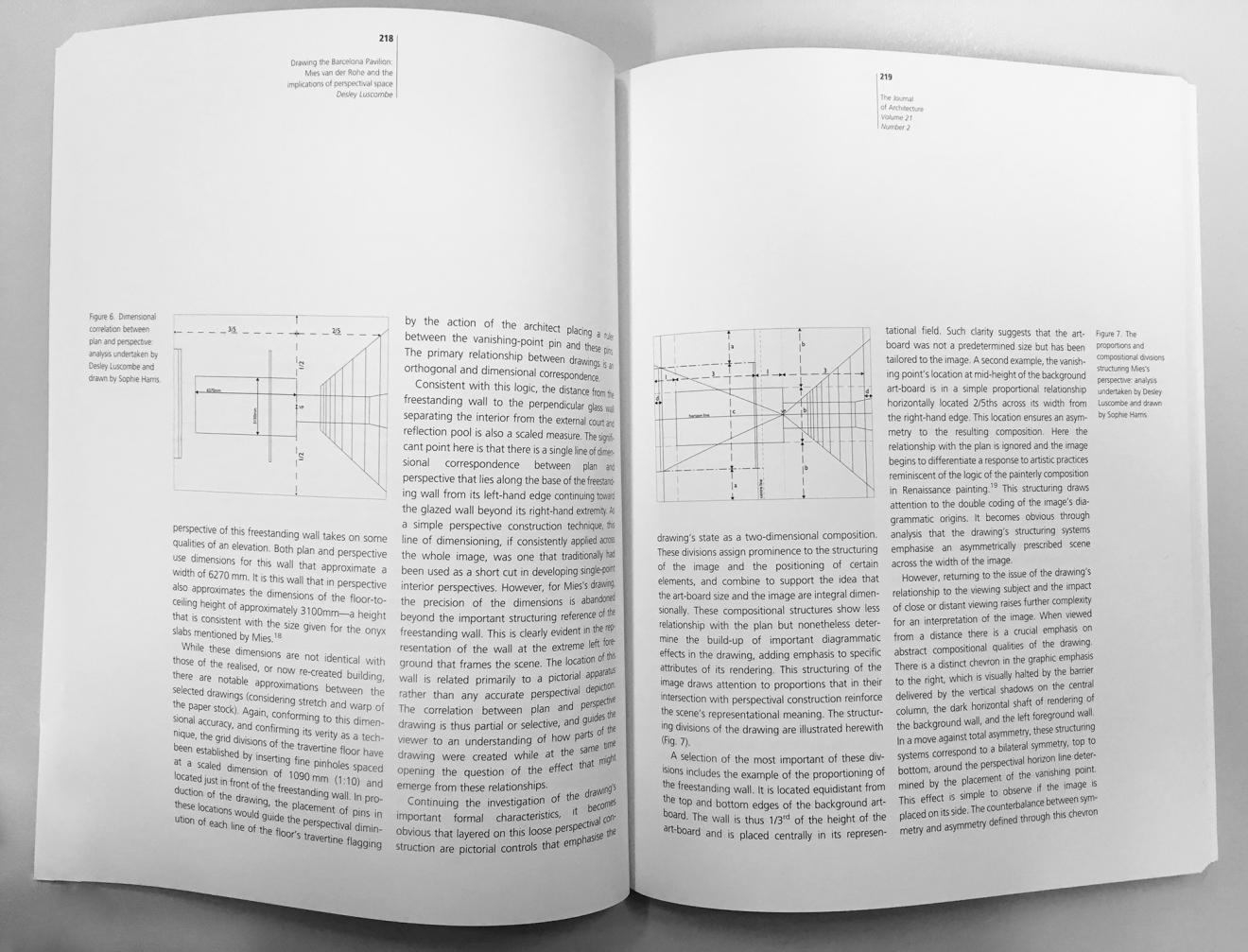 DAB Staff Project: Drawing the Barcelona Pavilion: Mies Van Der Rohe and the Implications of Perspectival Space, by Desley Luscombe