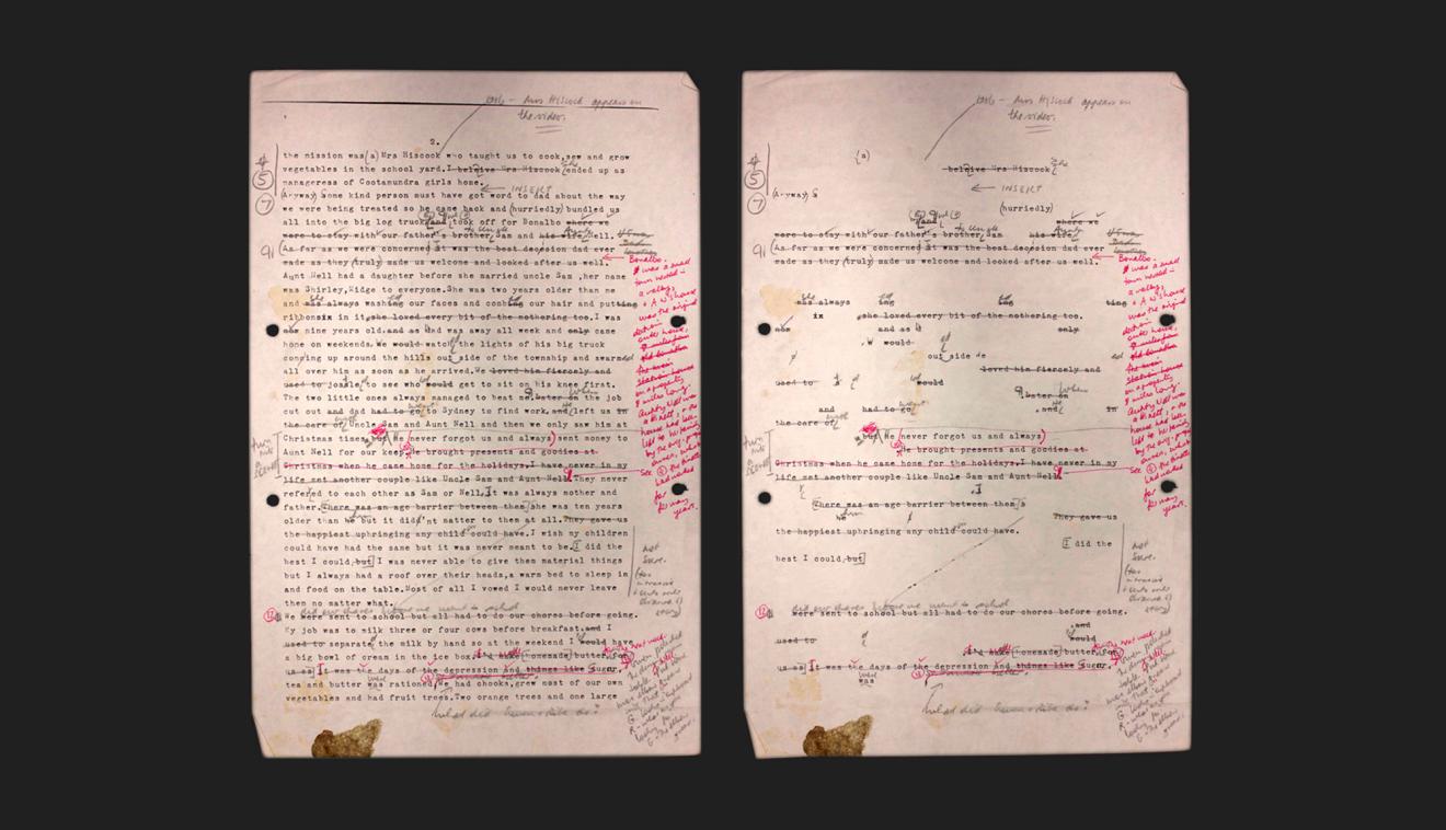 DAB Staff Project: Surfacing the Page: Ruby Langford Ginibi Papers, by Jacquie Kasunic & Kate Sweetapple