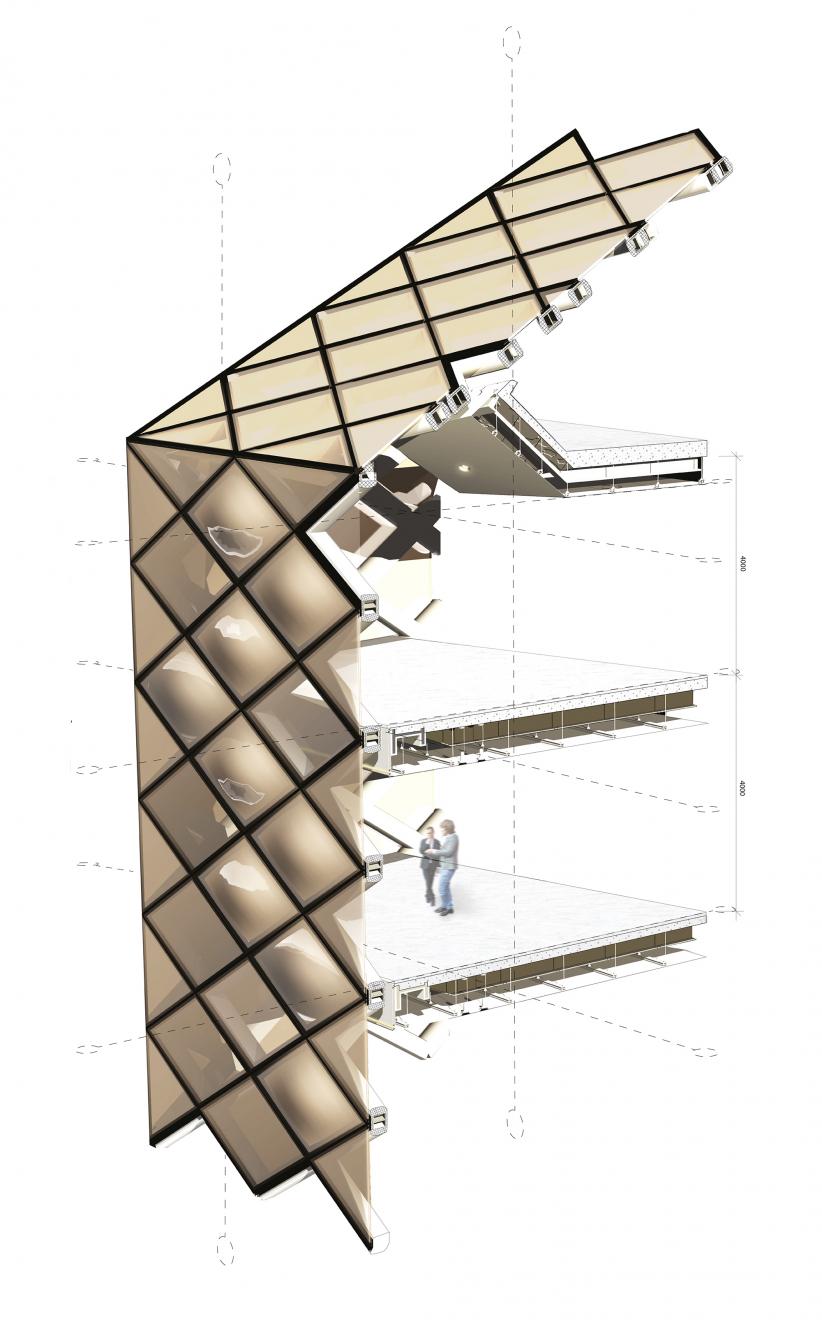 DAB Student Project: Advanced Architectural Construction, by Dominika Duchna, Brendeland Kirstoffersen, Grace Dwyer, Remmy Miles, Jessica Lack & Ella Dunne