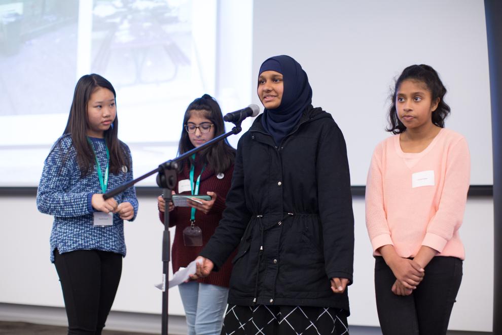 STEAMpunk Girls presenting at showcase