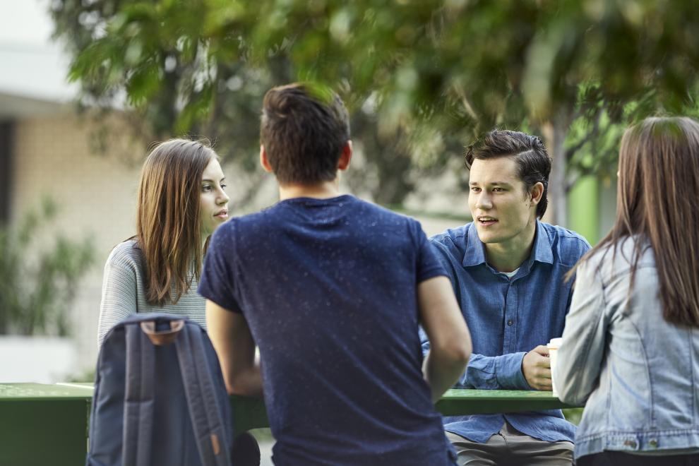 Students on the UTS campus