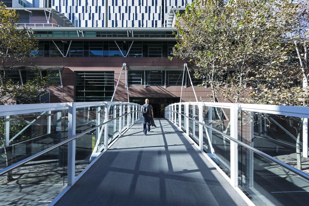 Harris St footbridge and Building 6