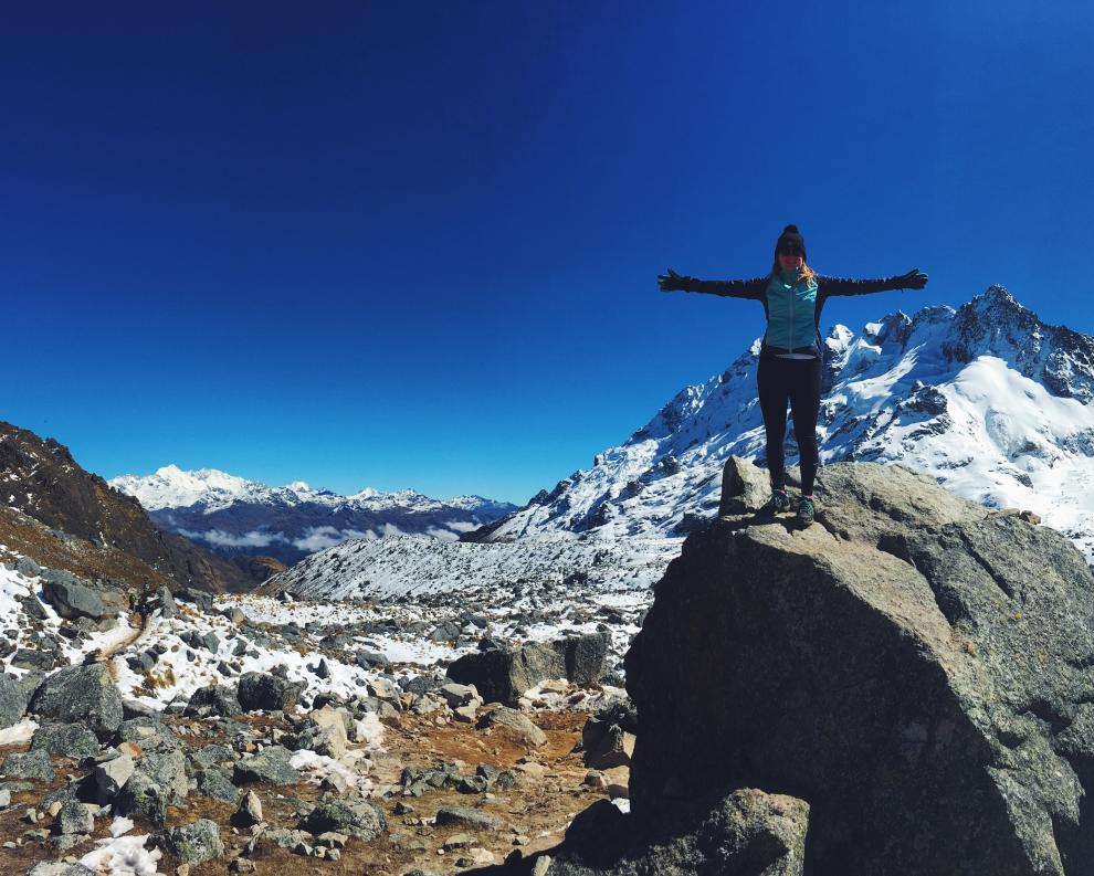 Photo of Alana on a mountain