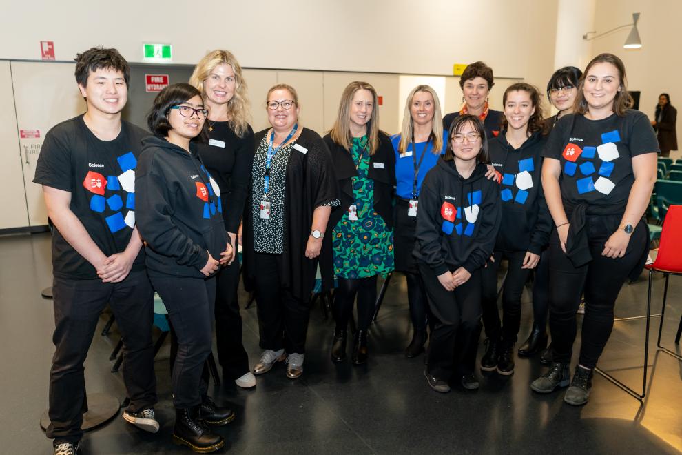 UTS Science & Maths staff and students who organised the event at the Vicki Sara Building UTS