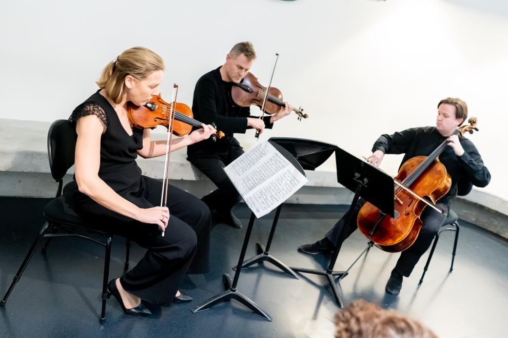 Australia Piano Quartet entertaining the audience