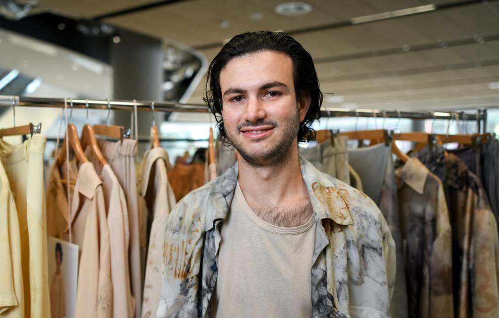 Student and work from end of year fashion showcase
