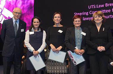 Dr Paul Redmond, Monica Read, Dr Janet Wangmann, Maxine Evers and Professor Shirley Alexander