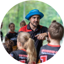 UTS Alumni, Trent Lyon speaking to primary school children