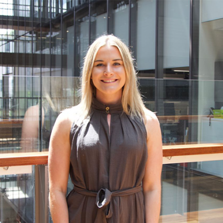 Portrait shot of Genevieve in UTS building 10