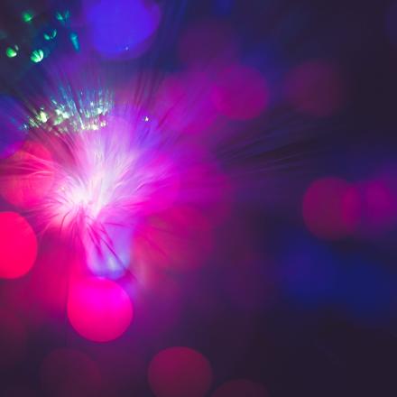 unfocussed colourful lights to represent quantum noise