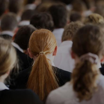 Back of head of school girls