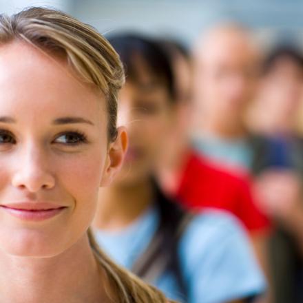 Girl smiling
