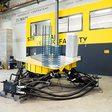 Multi axle simulation table at UTS Tech Lab in Botany