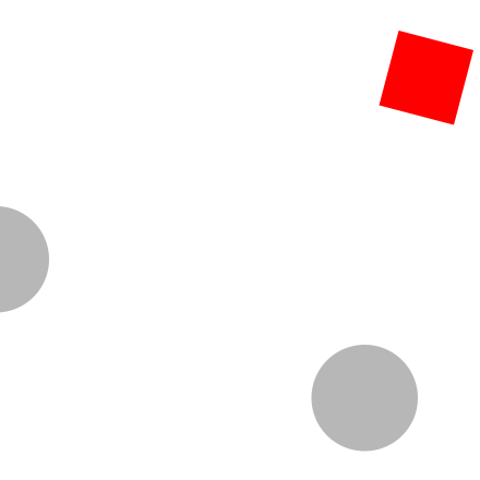 graphic of two grey circles and one red square