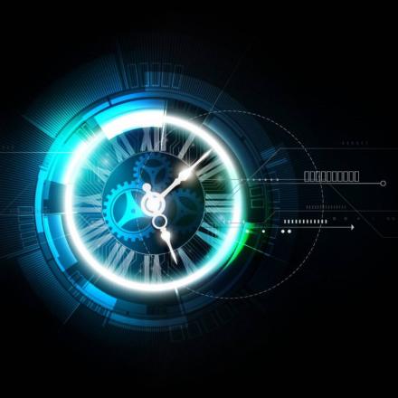 Abstract futuristic technology background with clock concept