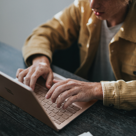 student on laptop