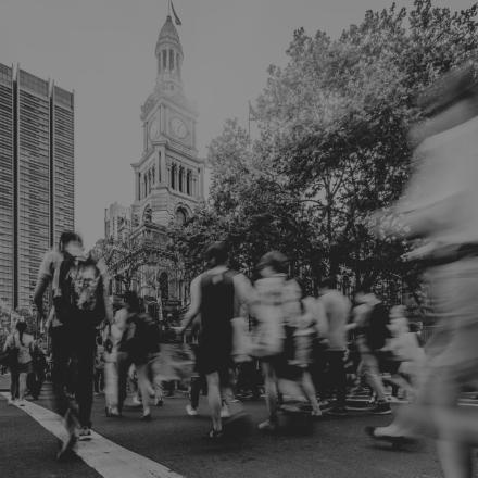 People crossing a road