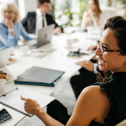 A picture of a board meeting