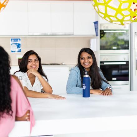 Female students in Yura Madang UTS Housing kitchen