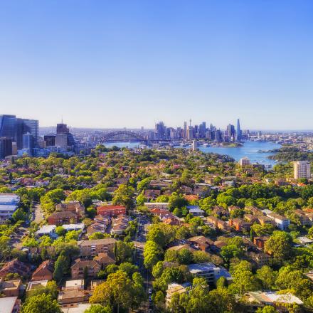 Ariel shot of sydney