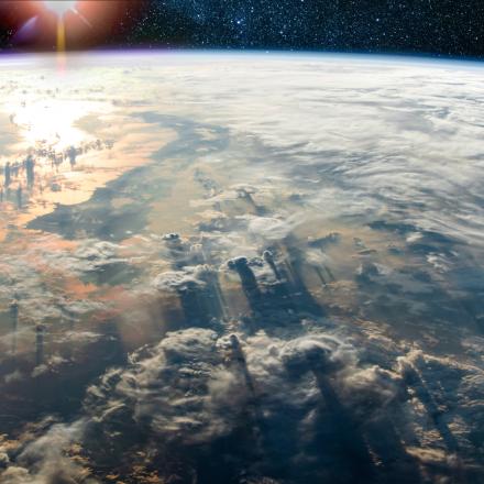 image of earth on satellite