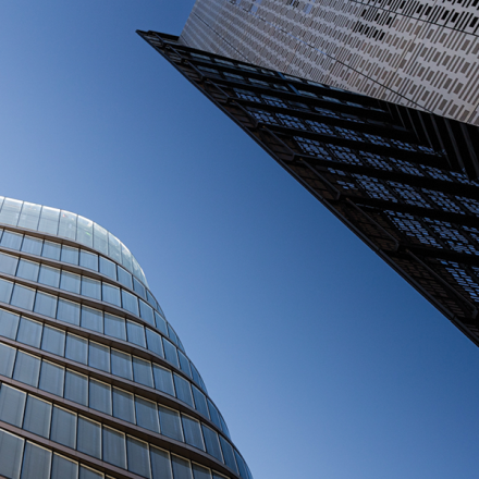 Buildings 2 and 11 against sky