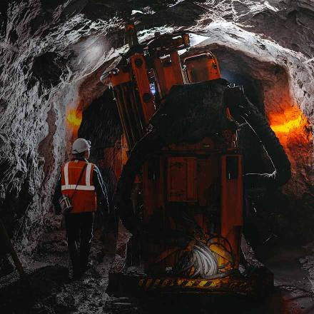 Engineer working in a tunnel