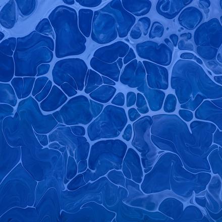 Abstract blue sapphire waves and spot drops